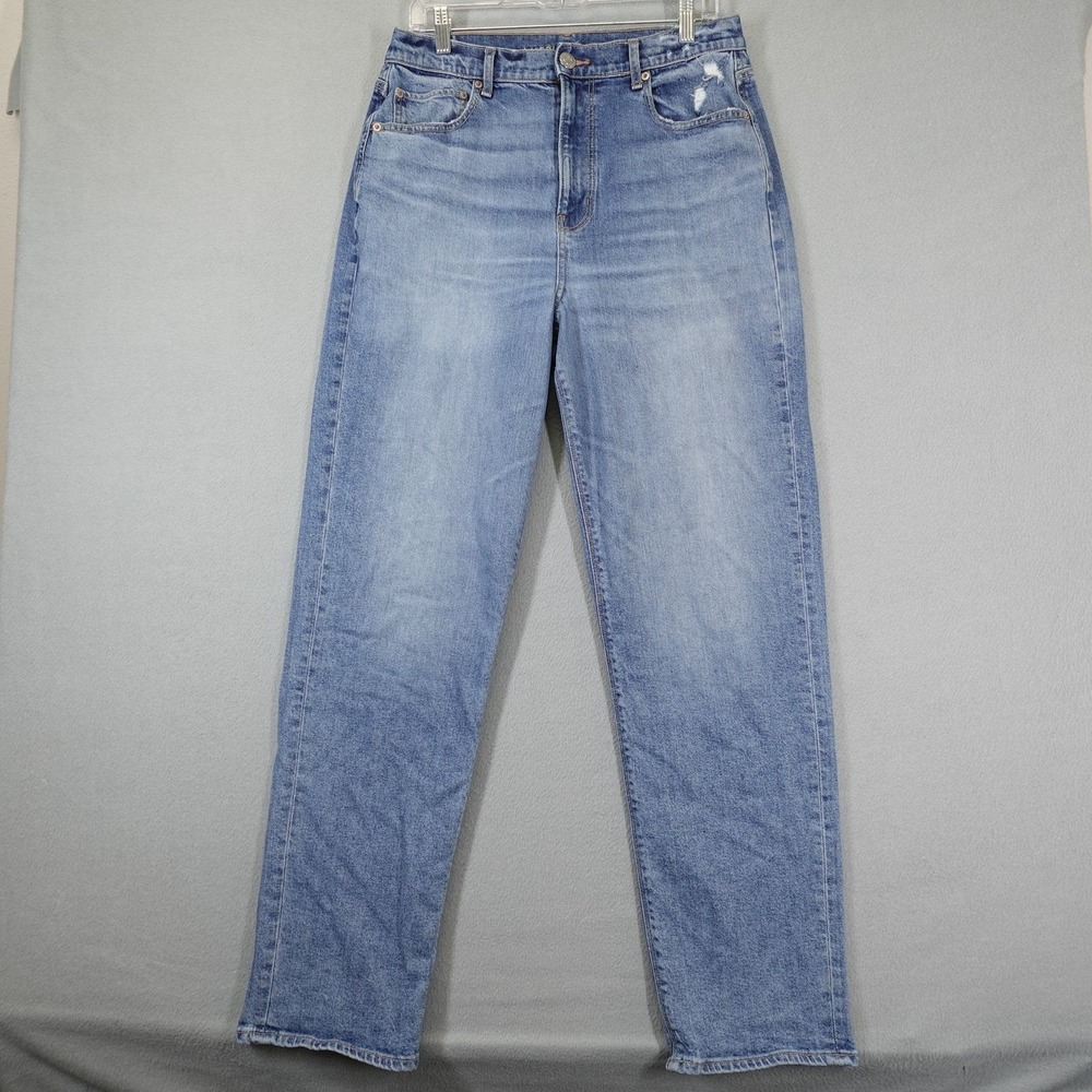 American Eagle Jeans Women 12 X-Long Light Highest Rise 90s Boyfriend Distressed